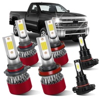 Kit 6 Lâmpadas LED Chevrolet Silverado 2500/3500HD 2015-2019: Farol Alto/Baixo/Neblina 800% Mais Brilho - imagem 1