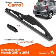 Palheta Limpadora Traseira Vigia Carenada 12" para Nissan March (2011-2019) - Silicone Premium - imagem 4