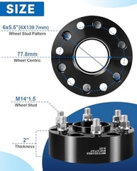 Espaçadores de Roda 2" 6x5.5 para Ram 1500 (2019-2024) - Hubcentric 77.8mm - imagem 3