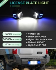Ilumine Sua Nissan Navara: Kit Lâmpadas LED Placa Branca (2007-2019) - imagem 3