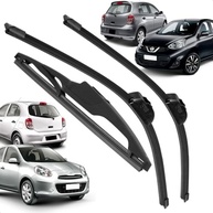 Kit 3 Palhetas Limpador Para-brisa Silicone Nissan March 2011-2019 - Visão Clara e Segura - imagem 2