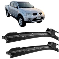 Par de Palhetas Limpador Parabrisa L200 Triton 2008-2019 Silicone Tipo Gancho - imagem 2