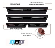 Kit Soleira Adesiva Preta 8 Peças para Fiat Strada (1996-2021) - Proteção e Estilo - imagem 5