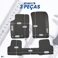 Tapete Automotivo Emborrachado Preto 3 Peças para Peugeot 208 (2021-2024) - Interiço e Durável - imagem 3