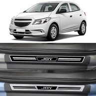 Jogo de Soleiras Elegance Onix Joy Hatch e Sedan 2013-2021 (Vinil Preto) - imagem 1