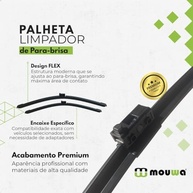 Kit Palheta Limpador Parabrisa Híbrida Mouwa MH2416 + Traseira - Suzuki S-Cross 2017-2022 - imagem 5