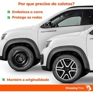 Jogo 4 Calotas Aro 14 Kwid 2018-2022 Preto/Prata - Cubo Padrão Grid - imagem 3