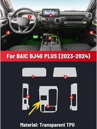 Proteção Central de Controle TPU para BAIC BJ40 PLUS 2023 2024 - Antirrisco e Transparente - imagem 3