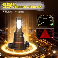 Lâmpadas LED H11/H9 5202 Silverado 1500/2500/3500HD 2022-2023: 800% Mais Brilho, Neblina Potente e Instalação Plug and Play (Pacote com 4) - imagem 4