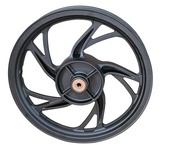 Aro Roda Traseira Liga Leve Pé de Galinha para Honda Biz 100, 110i, 125 (até 2023) + Rolamentos - imagem 1