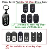 Capa de chaveiro para Honda 2022 2023 2024 2025 Civic Accord HR-V Pilot CR-V, acessórios de proteção de chaveiro de cobertura completa, TPU transparente, durável (preto transparente), Preto - imagem 3