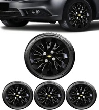 Jogo 4 Calotas Esportivas Street Preto Brilhante Aro 14 Chevrolet Onix (2013-2024) - imagem 1