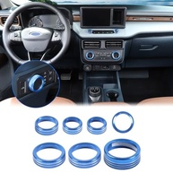 Kit 7 Peças Acabamento Botão Controle Central Ford Maverick 2022-2024 - Azul Premium - imagem 2