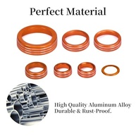 Kit 7 Capas Botão Farol Alumínio Laranja - Ford Maverick 2022-2024 - imagem 4