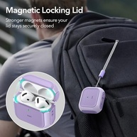 Capa Orbit Hybrid Púrpura para AirPods Pro 4 2024: Magsafe, Proteção Anti-Queda e Alça - imagem 3