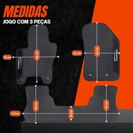Jogo de Tapete Borracha Automotivo Compass 2019-2024: Proteção Impermeável com Logo Bordado - 3 Peças - imagem 3