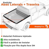 Kit Protetor de Caçamba L200 Triton 2017-2024: Aba Lateral e Tampa Traseira Anti-Risco - imagem 3