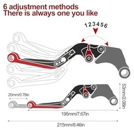Alavanca de Freio e Embreagem Ajustável CNC para Kawasaki NINJA 500 / Z500 SE 2024-2025 (Vermelho + Preto) - imagem 4