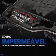 Jogo de Tapetes Automotivos Emborrachados Corolla Cross 2020-2025 - 3 Peças Impermeáveis e Flexíveis Sob Medida - imagem 4