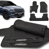 Tapete Automotivo Emborrachado Premium para Jeep Compass 2016-2025 (3 Peças) - Impermeável e Antiderrapante - imagem 2
