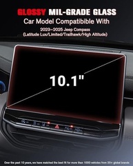 Protetor de Tela ASZSK 10.1" para Jeep Compass 2023-2025: Brilho HD, Vidro Temperado 9H+ e Toque Suave - imagem 3