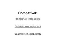 Protetor de Carenagem Titan/Fan/Start 160 (2016-2025) Preto - Segurança e Estilo - imagem 2