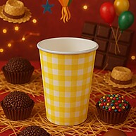 Copos de Papel 200ml Xadrez: Festa Junina 2025 - imagem 2