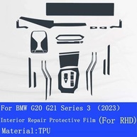 Película Protetora TPU Transparente para Console Central BMW Série 3 G20/G21 (2023-2025) - Antirriscos - imagem 5