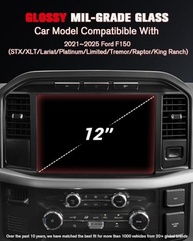 Protetor de Tela ASZSK 12" para Ford F150 2021-2025: Brilho Zero, Toque Suave e Proteção 9H+ - imagem 3