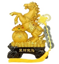 Estátua Feng Shui Ano Chinês 2026 - Cavalo com Moedas do Imperador para Sorte e Prosperidade - imagem 2