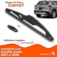 Palheta Limpadora Para-Brisa Traseiro Vigia Carenada 12" Corolla Cross 2021-2026 - Silicone Premium - imagem 4