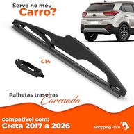 Palheta Limpadora Para-Brisa Traseiro Vigia Carenada 10" Hyundai Creta 2017-2026 - imagem 4