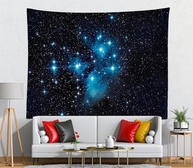 Tapeçaria Noite Estrelada com Galáxia e Via Láctea - 203x152cm | Decoração Espacial para Quarto e Sala - imagem 5