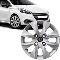 Jogo de Calotas Aro 14 Prata para Peugeot 206, 207 e 307 com Emblema Preto - imagem 3