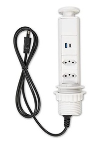 Torre De Tomada Branca Usb Tipo C + A Turbo + 2 Elétrica 20a - imagem 4