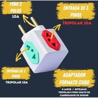 Adaptador Tomada Universal Articulado 20A + Cubo 10/20A: Flexibilidade Total! - imagem 3