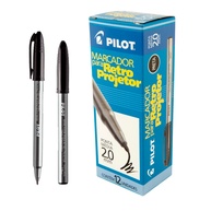 Marcador Pilot para Retroprojetor: Kit 12 Preto 2.0mm - imagem 2