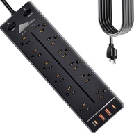 Protetor Contra Surtos 20A com 12 Tomadas, USB-C PD 20W e QC 3.0 - Segurança e Carregamento Rápido - imagem 2