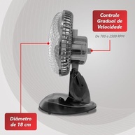 Ventilador Personal Fan Preto 127V 20W - FAME | Frescor Personalizado e Prático - imagem 5