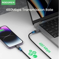 Cabo USB-C 20W Rocoren: Carregamento Turbo para iPhone - imagem 2