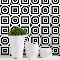 Adesivo para Azulejo Decorativo Preto e Branco 20x20cm | 24 Unidades com Manual e Espátula - imagem 2