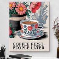 Coffee Wall Art Decor - Pôster Moderno em Tela 20x25cm para Cozinha e Sala - imagem 2