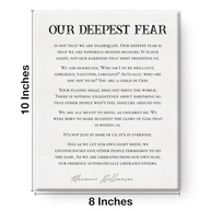 Arte de Parede Motivacional 'Our Deepest Fear' - Tela Inspiradora 20x25cm - imagem 4