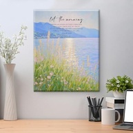 Arte de Parede Cristã com Versículo Bíblico Salmo 143:8 - Pôster Decorativo em Tela 20x25cm - imagem 5