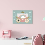 Placas Decorativas Aqui Dorme Uma Princesa 20x30cm - Kit com 4 Unidades para Decoração Infantil - imagem 4