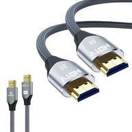Cabo HDMI 2.1 8K 2m Ultra Rápido Full HD - 144Hz 48Gbps | HDR10 eARC VRR | Compatível com TV 4K PS5 Xbox Monitor Gamer Projetor PC | Conector Banhado a Ouro e Cabo Reforçado - Premium® - imagem 2