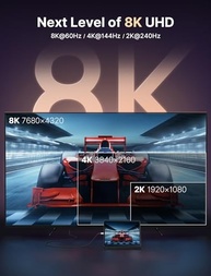 Cabo USB C para HDMI 2.1 JSAUX: Imersão 8K @60Hz, 4K @240Hz para seu Dispositivo - imagem 3
