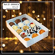 Caixa Embalagem 15 Doces Branca com Visor - Ref. 21 - imagem 2