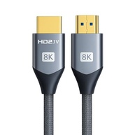 Cabo HDMI 2.1 8K 2m Ultra Rápido 48Gbps | HDR10 eARC VRR | Compatível com TV 4K, PS5, Xbox, Monitor Gamer, Projetor, PC | Conector Banhado a Ouro e Cabo Reforçado - imagem 1