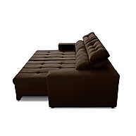 Sofá Retrátil e Reclinável Dani Suede Marrom – Conforto e Elegância em 2,10m - imagem 2